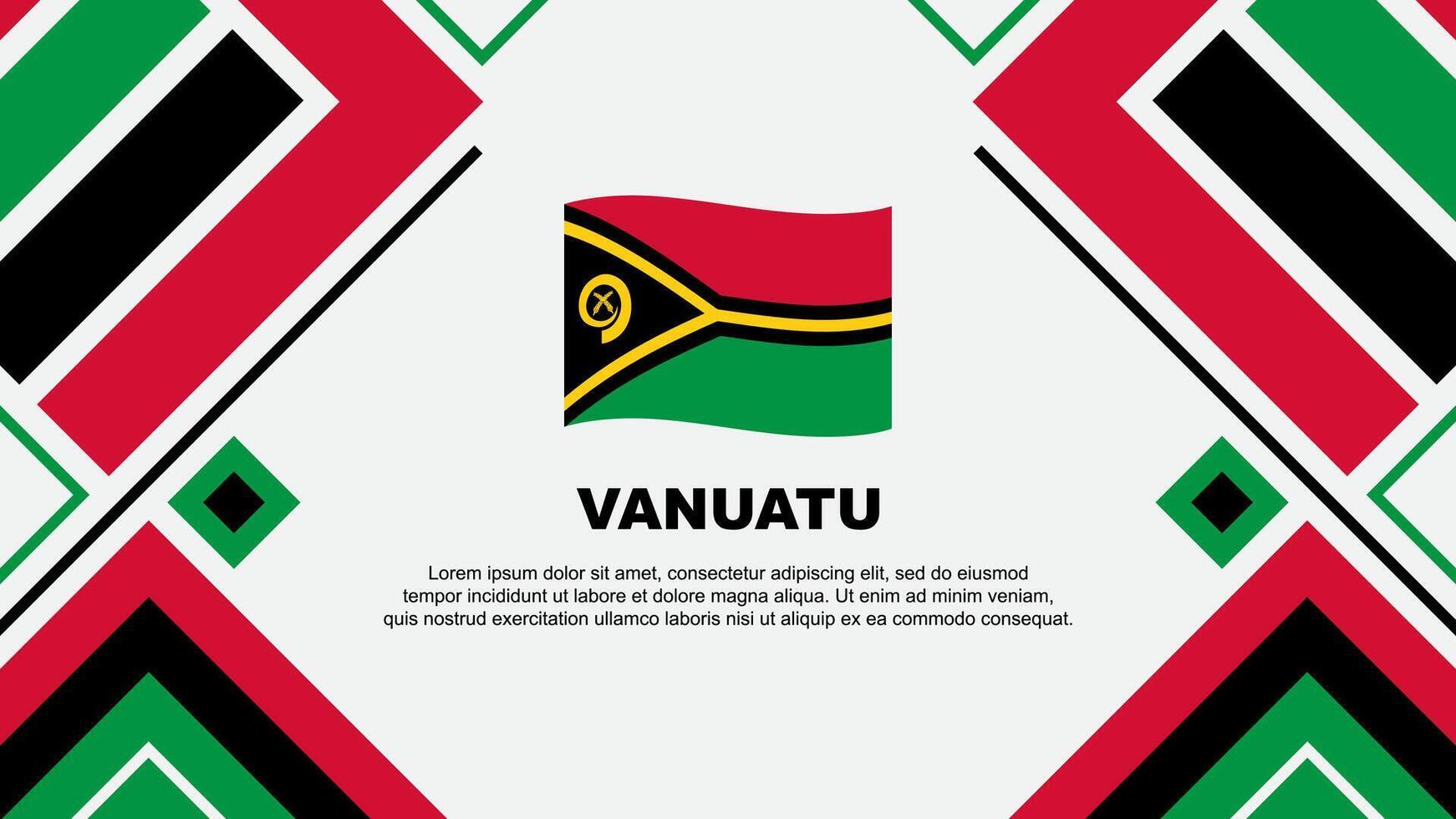 Vanuatu Flag Abstract Background Design Template. Vanuatu Independence Day Banner Wallpaper Vector Illustration. Vanuatu Flag