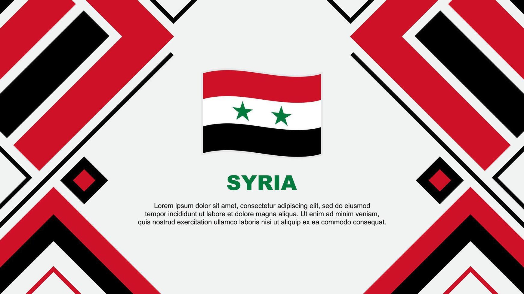 Siria bandera resumen antecedentes diseño modelo. Siria independencia día bandera fondo de pantalla vector ilustración. Siria bandera