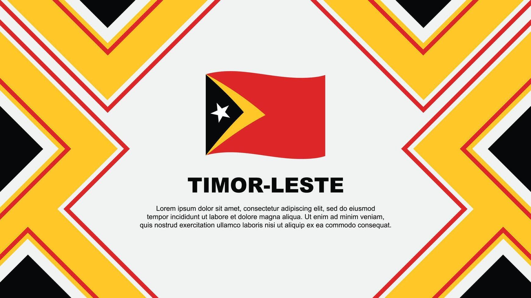 Timor Leste Flag Abstract Background Design Template. Timor Leste Independence Day Banner Wallpaper Vector Illustration. Timor Leste Vector