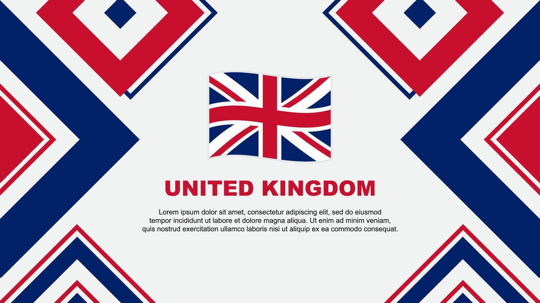 United Kingdom Flag Abstract Background Design Template. United Kingdom Independence Day Banner Wallpaper Vector Illustration. United Kingdom Independence Day