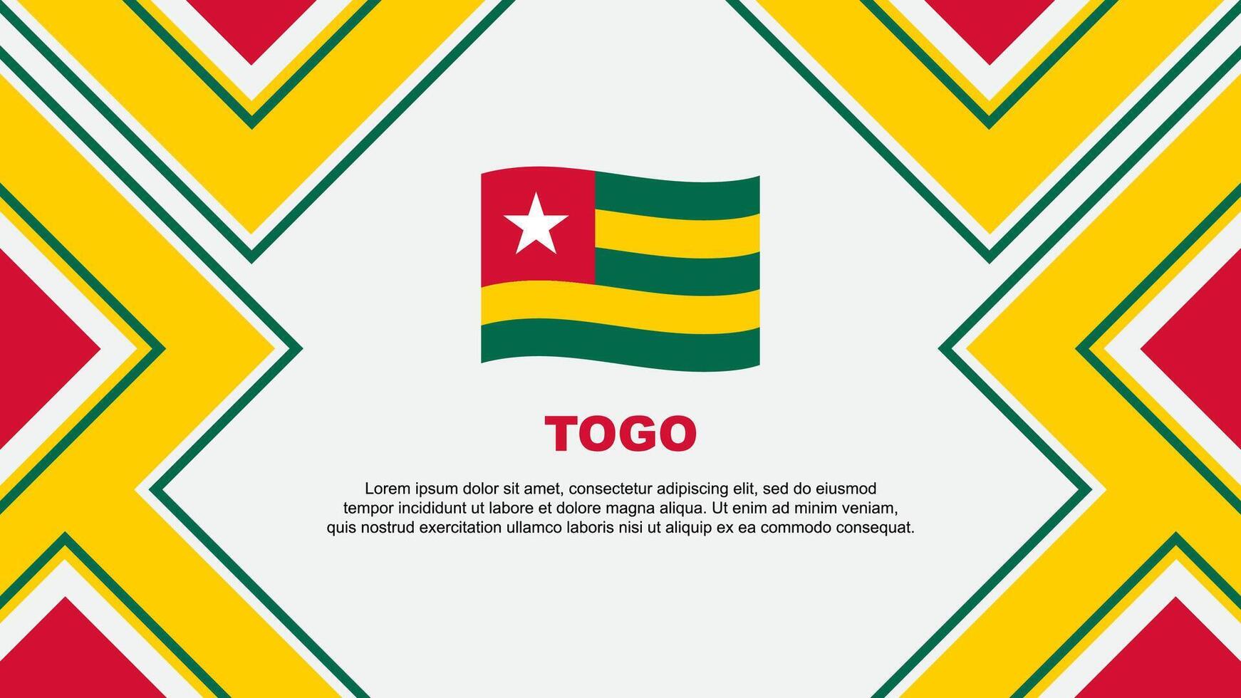 Togo Flag Abstract Background Design Template. Togo Independence Day Banner Wallpaper Vector Illustration. Togo Vector