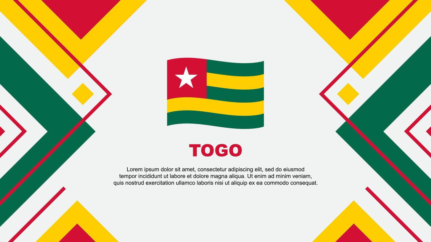 Togo Flag Abstract Background Design Template. Togo Independence Day Banner Wallpaper Vector Illustration. Togo Illustration