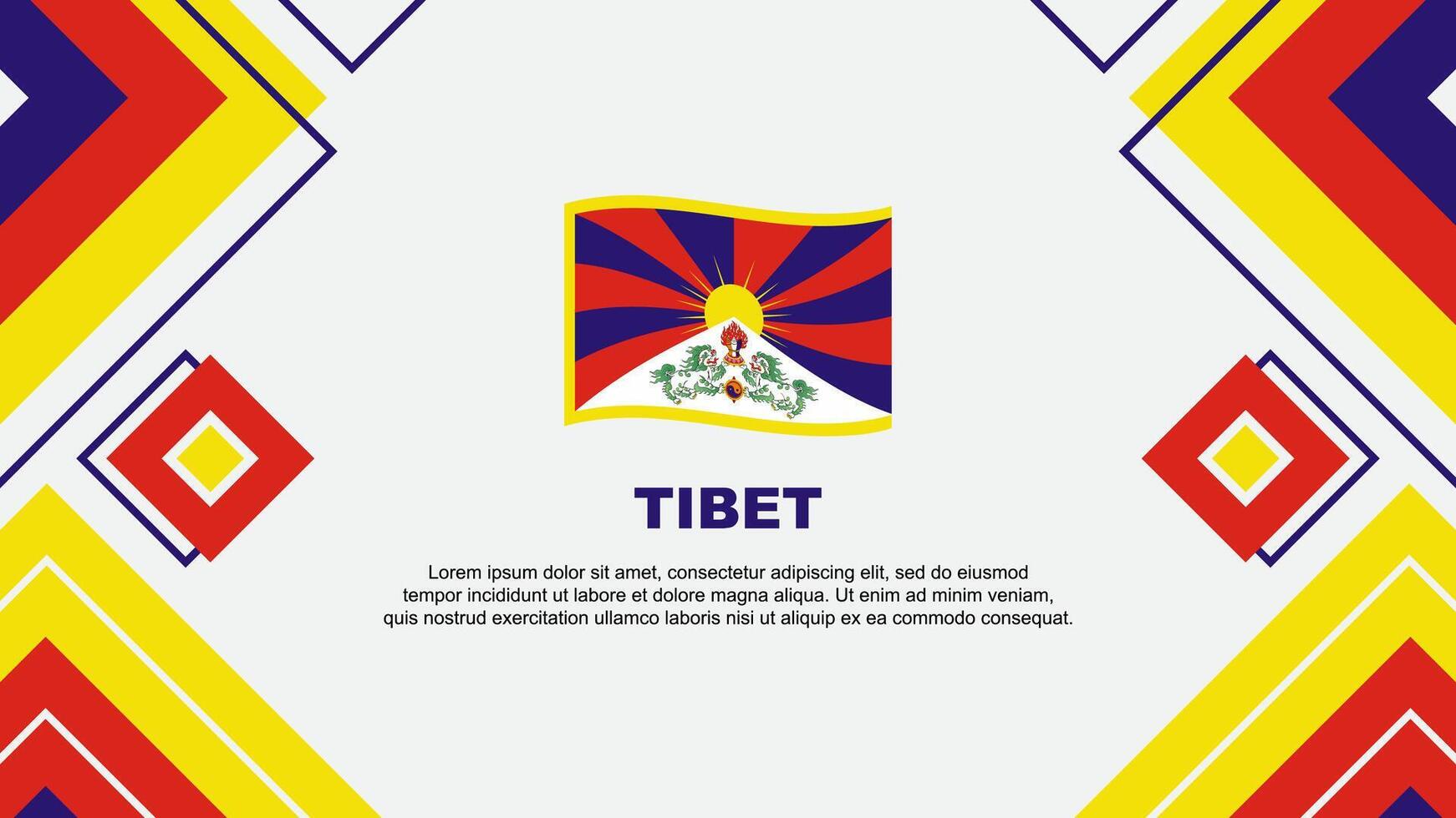 Tibet Flag Abstract Background Design Template. Tibet Independence Day Banner Wallpaper Vector Illustration. Tibet Background