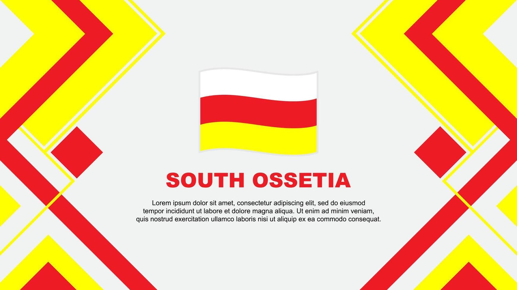 South Ossetia Flag Abstract Background Design Template. South Ossetia Independence Day Banner Wallpaper Vector Illustration. South Ossetia Banner