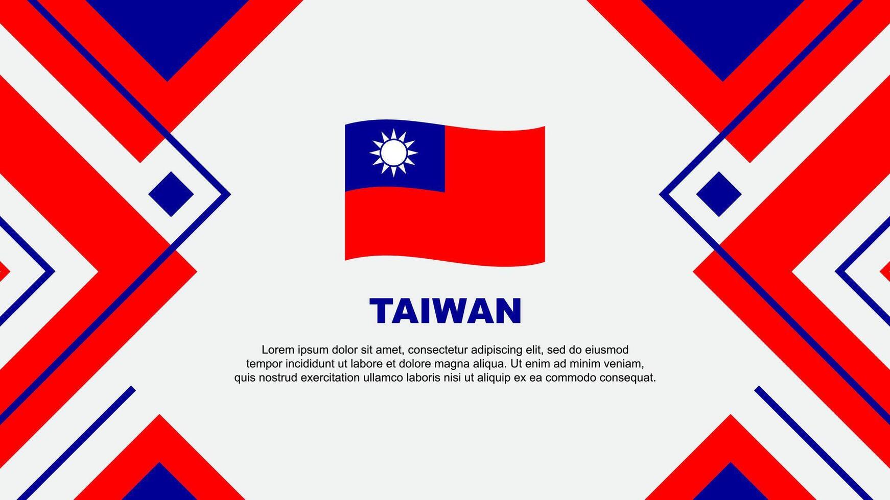 Taiwán bandera resumen antecedentes diseño modelo. Taiwán independencia día bandera fondo de pantalla vector ilustración. Taiwán ilustración