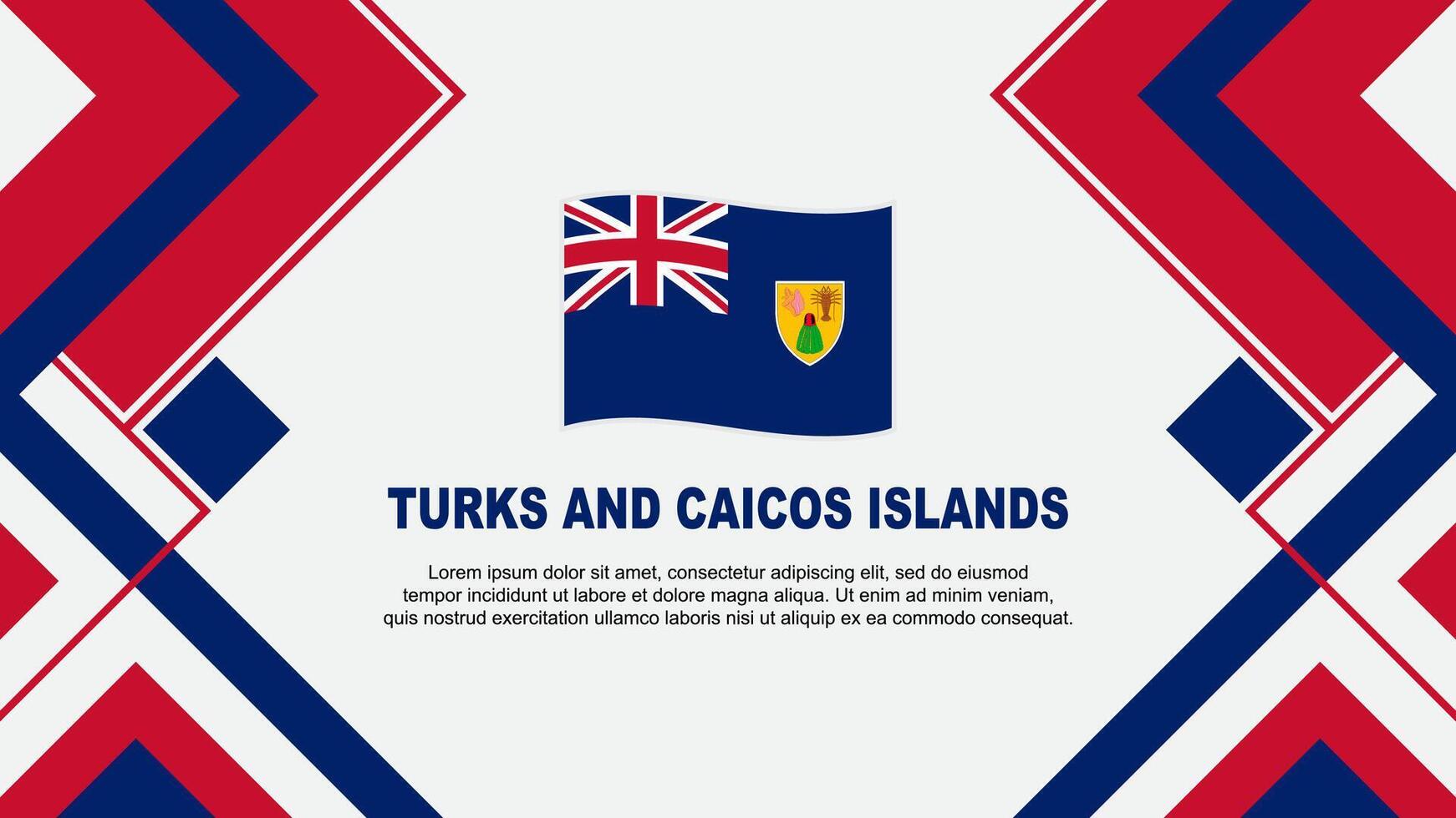 turcos y caicos islas bandera resumen antecedentes diseño modelo. turcos y caicos islas independencia día bandera fondo de pantalla vector ilustración. bandera