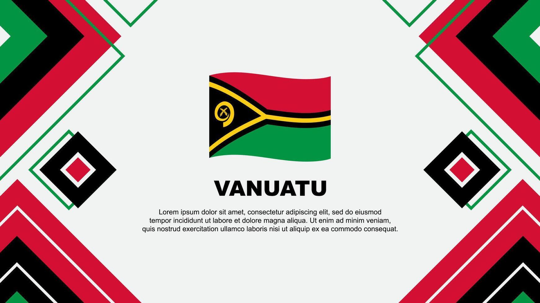Vanuatu Flag Abstract Background Design Template. Vanuatu Independence Day Banner Wallpaper Vector Illustration. Vanuatu Background