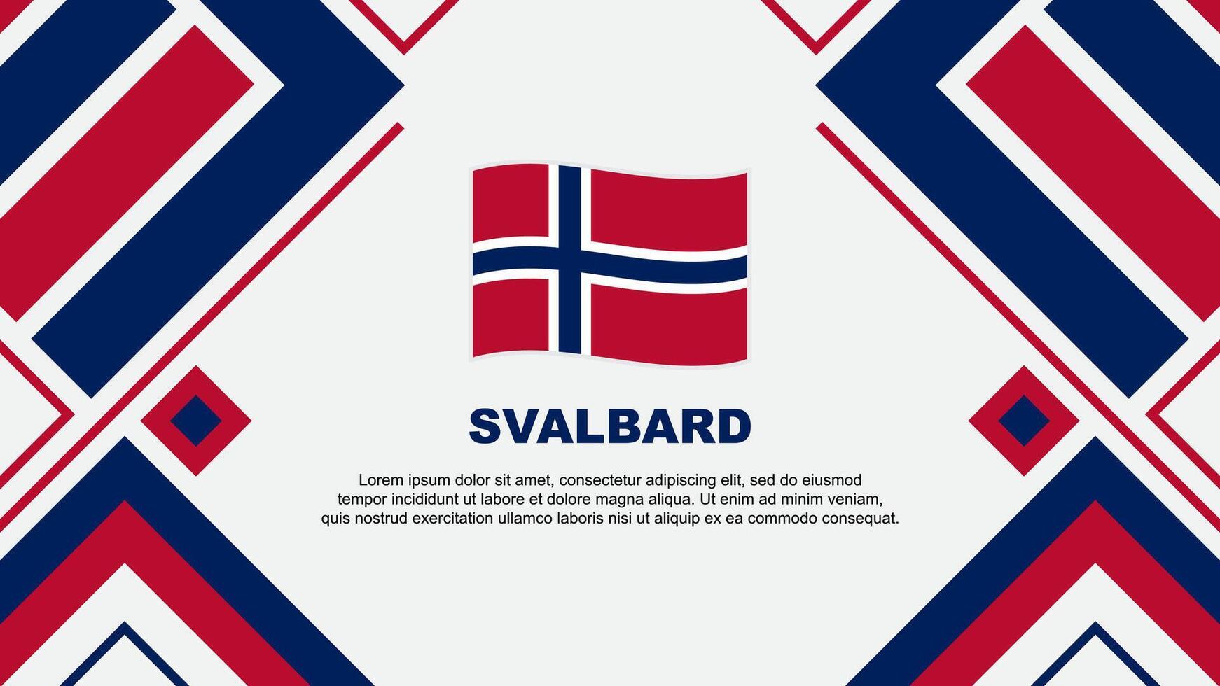 Svalbard Flag Abstract Background Design Template. Svalbard Independence Day Banner Wallpaper Vector Illustration. Svalbard Flag