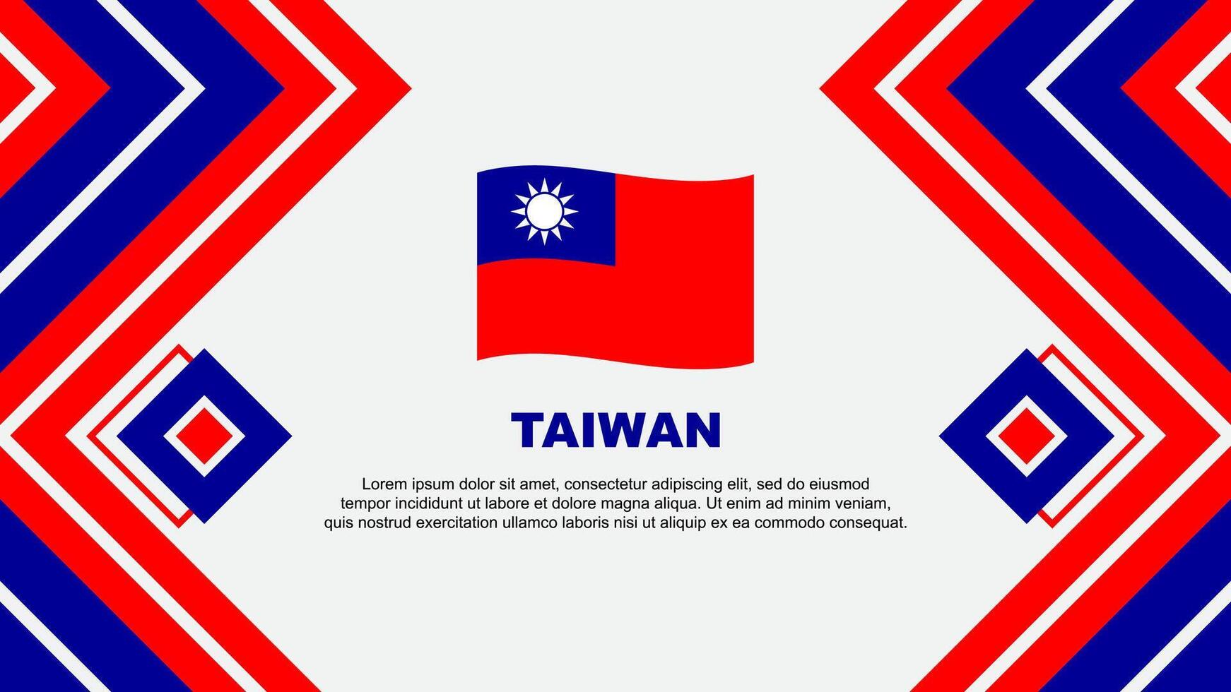 Taiwan Flag Abstract Background Design Template. Taiwan Independence Day Banner Wallpaper Vector Illustration. Taiwan Design