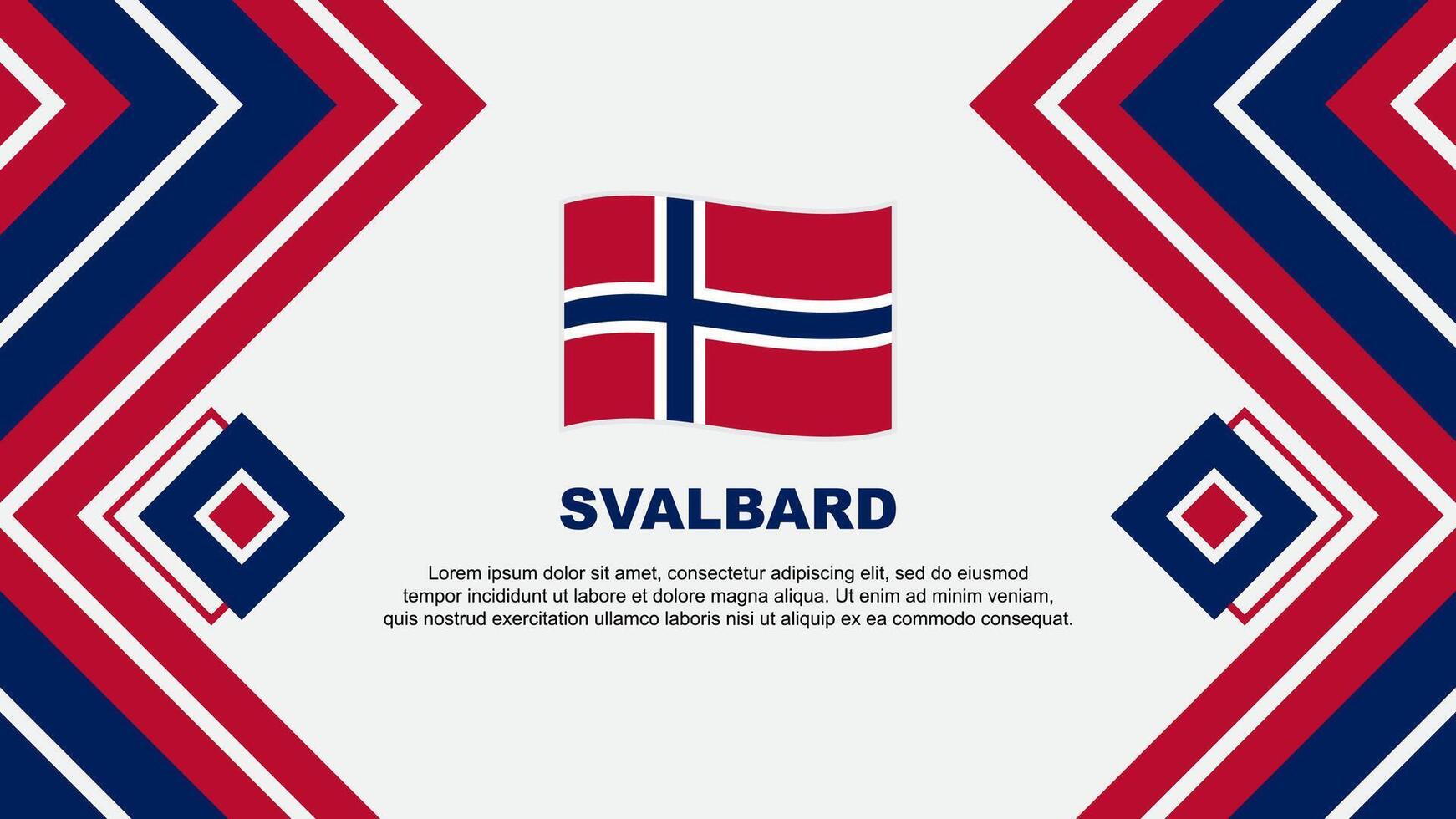 Svalbard Flag Abstract Background Design Template. Svalbard Independence Day Banner Wallpaper Vector Illustration. Svalbard Design