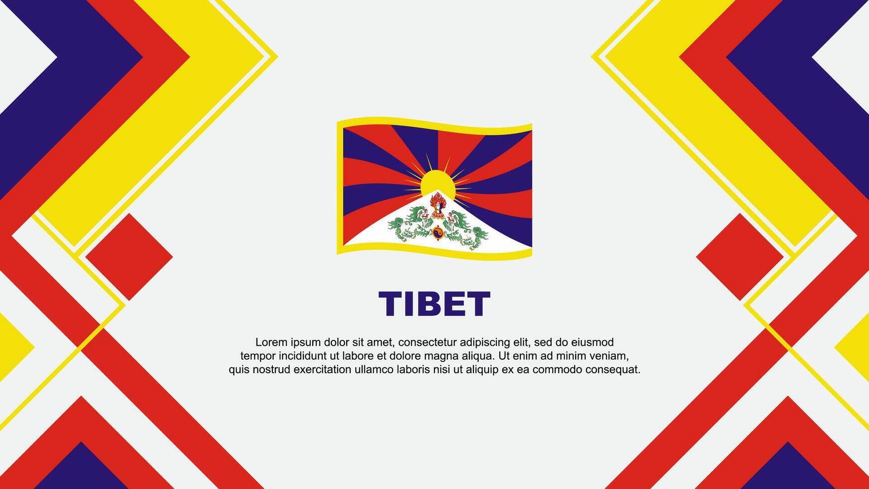 Tibet Flag Abstract Background Design Template. Tibet Independence Day Banner Wallpaper Vector Illustration. Tibet Banner