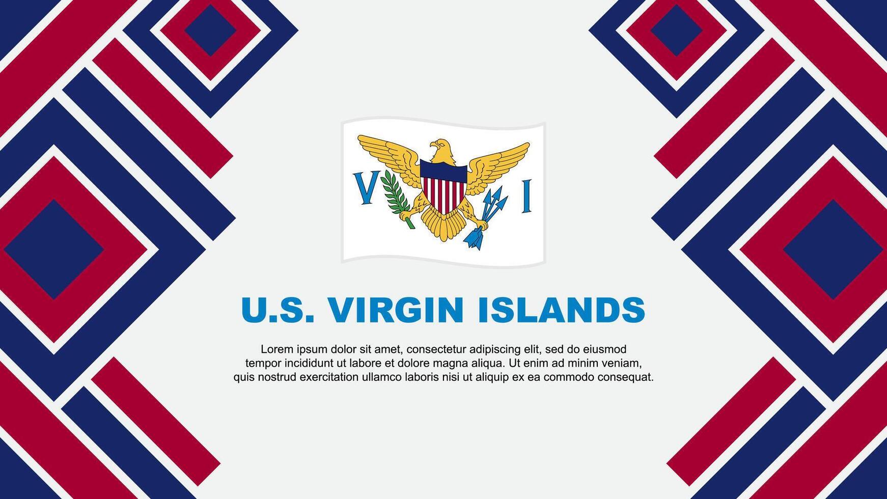 U.S. Virgin Islands Flag Abstract Background Design Template. U.S. Virgin Islands Independence Day Banner Wallpaper Vector Illustration. U.S. Virgin Islands