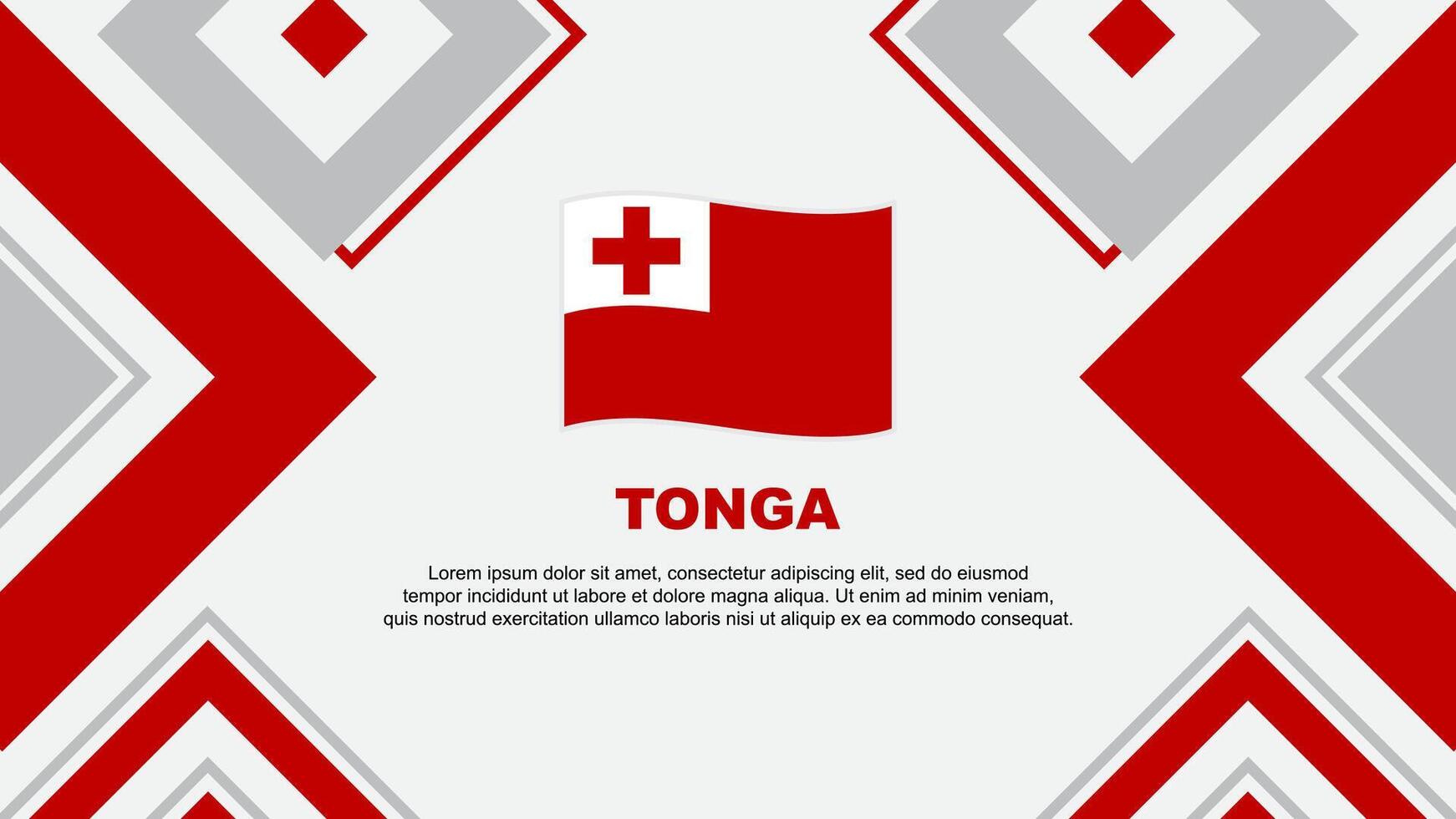 Tonga Flag Abstract Background Design Template. Tonga Independence Day Banner Wallpaper Vector Illustration. Tonga Independence Day