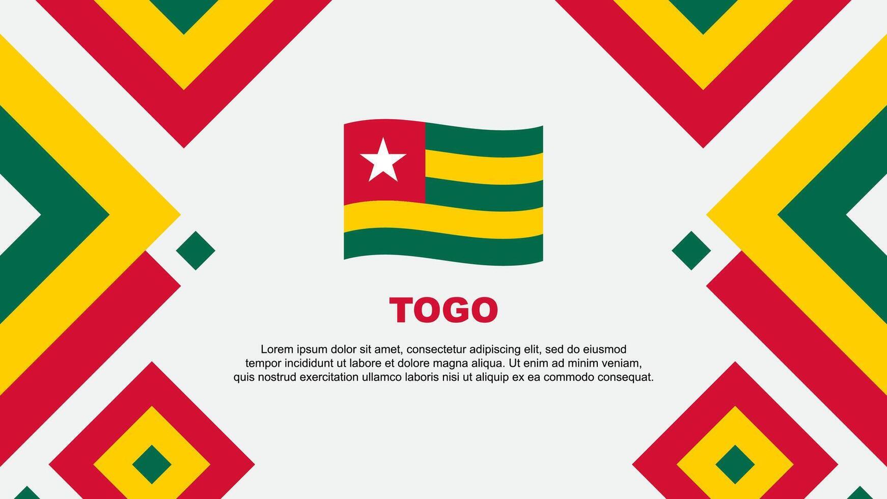 Togo Flag Abstract Background Design Template. Togo Independence Day Banner Wallpaper Vector Illustration. Togo Template