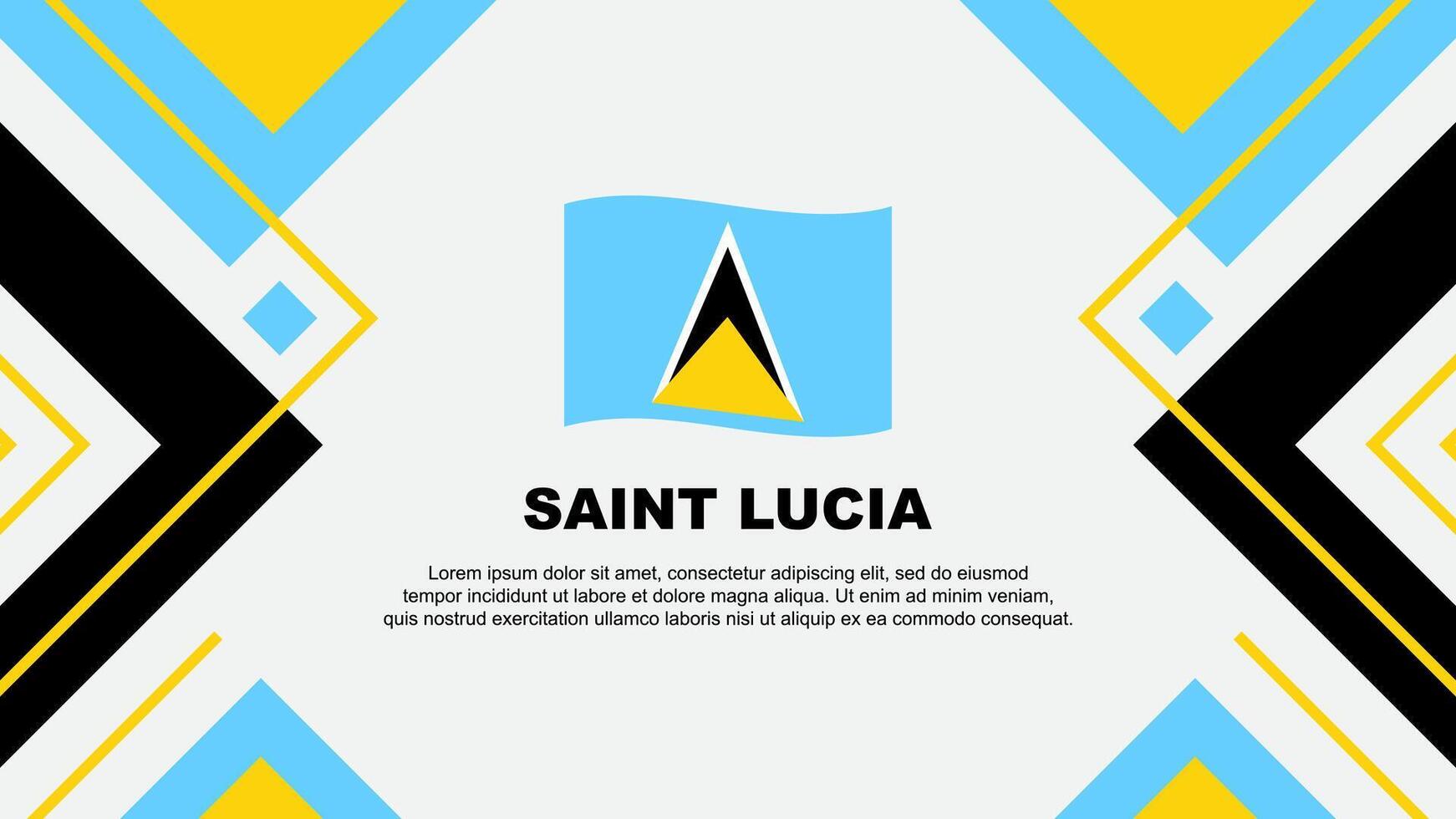 Saint Lucia Flag Abstract Background Design Template. Saint Lucia Independence Day Banner Wallpaper Vector Illustration. Saint Lucia Illustration