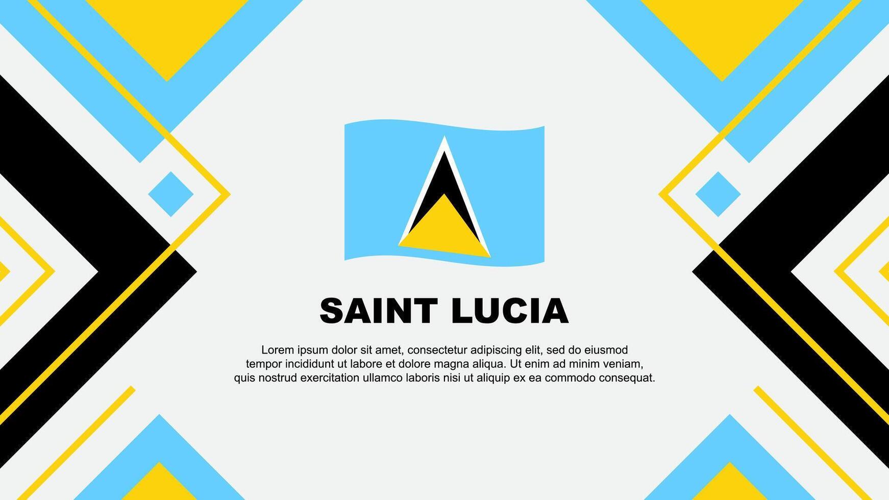 Santo lucia bandera resumen antecedentes diseño modelo. Santo lucia independencia día bandera fondo de pantalla vector ilustración. Santo lucia ilustración