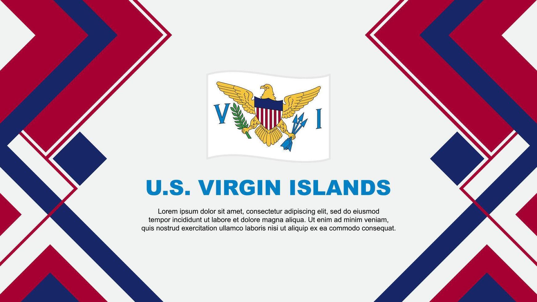 U.S. Virgin Islands Flag Abstract Background Design Template. U.S. Virgin Islands Independence Day Banner Wallpaper Vector Illustration. U.S. Virgin Islands Banner