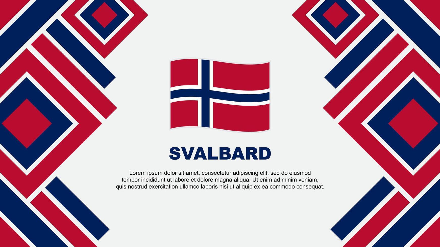 Svalbard Flag Abstract Background Design Template. Svalbard Independence Day Banner Wallpaper Vector Illustration. Svalbard