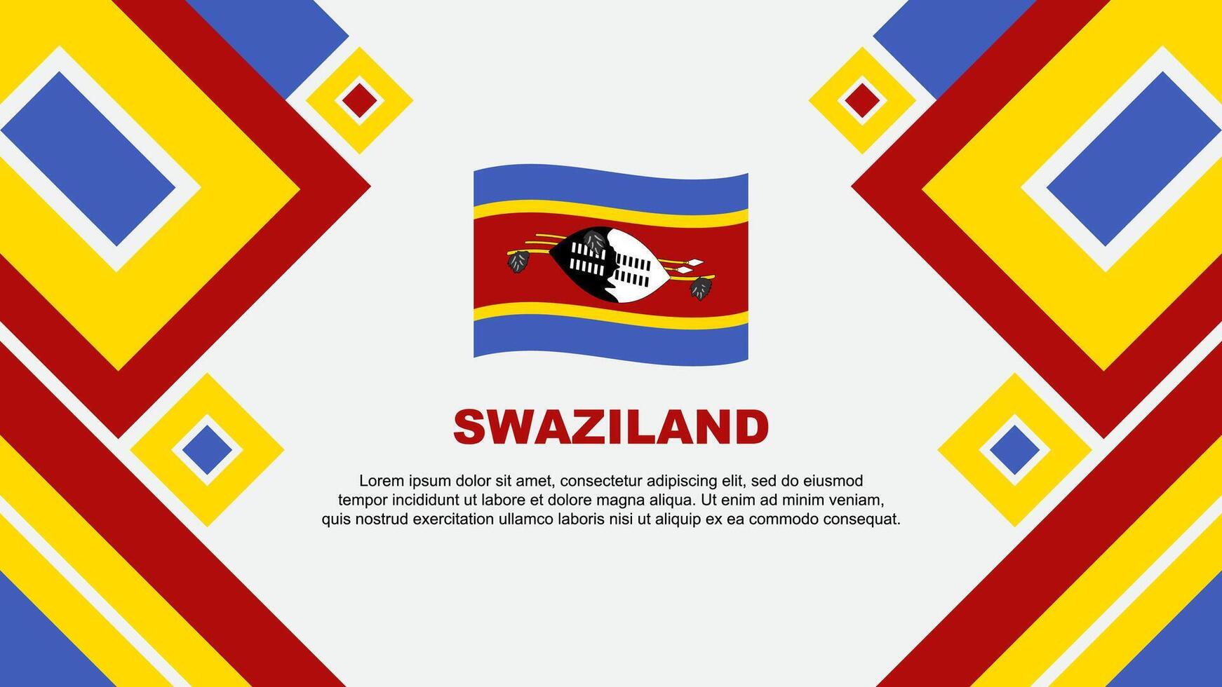 Swazilandia bandera resumen antecedentes diseño modelo. Swazilandia independencia día bandera fondo de pantalla vector ilustración. Swazilandia dibujos animados