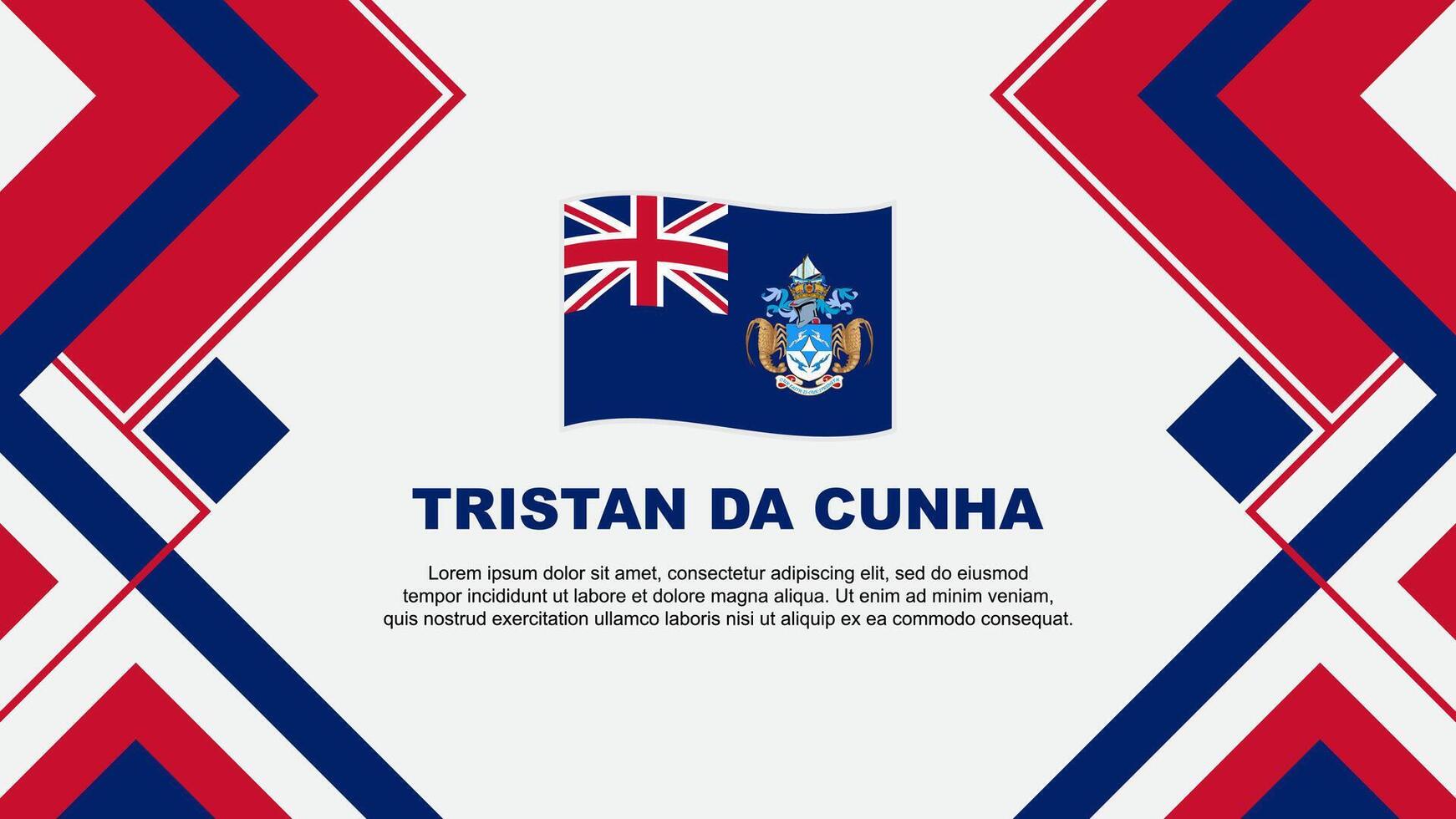 Tristan Da Cunha Flag Abstract Background Design Template. Tristan Da Cunha Independence Day Banner Wallpaper Vector Illustration. Tristan Da Cunha Banner
