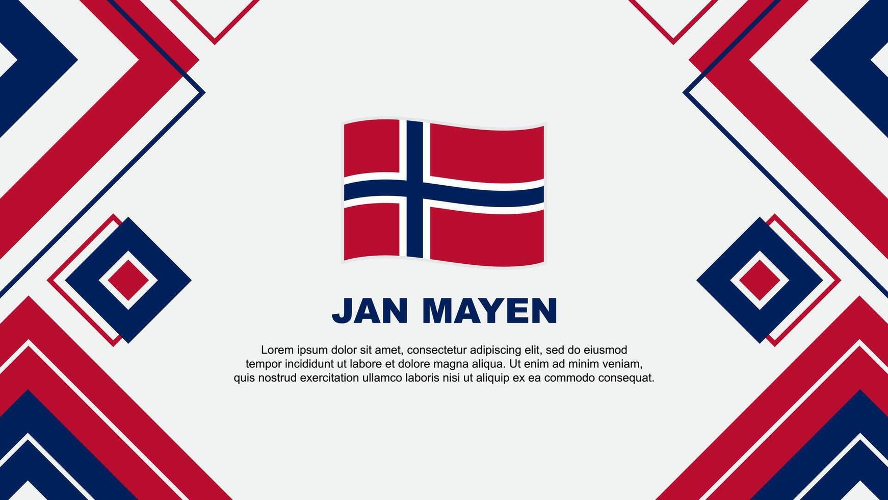 Jan Mayen Flag Abstract Background Design Template. Jan Mayen Independence Day Banner Wallpaper Vector Illustration. Jan Mayen Background