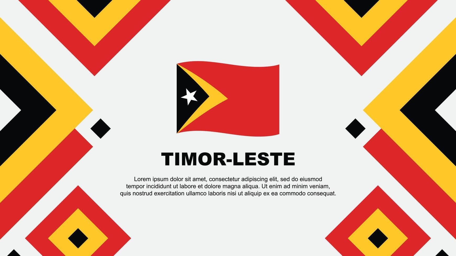 Timor Leste Flag Abstract Background Design Template. Timor Leste Independence Day Banner Wallpaper Vector Illustration. Timor Leste Template