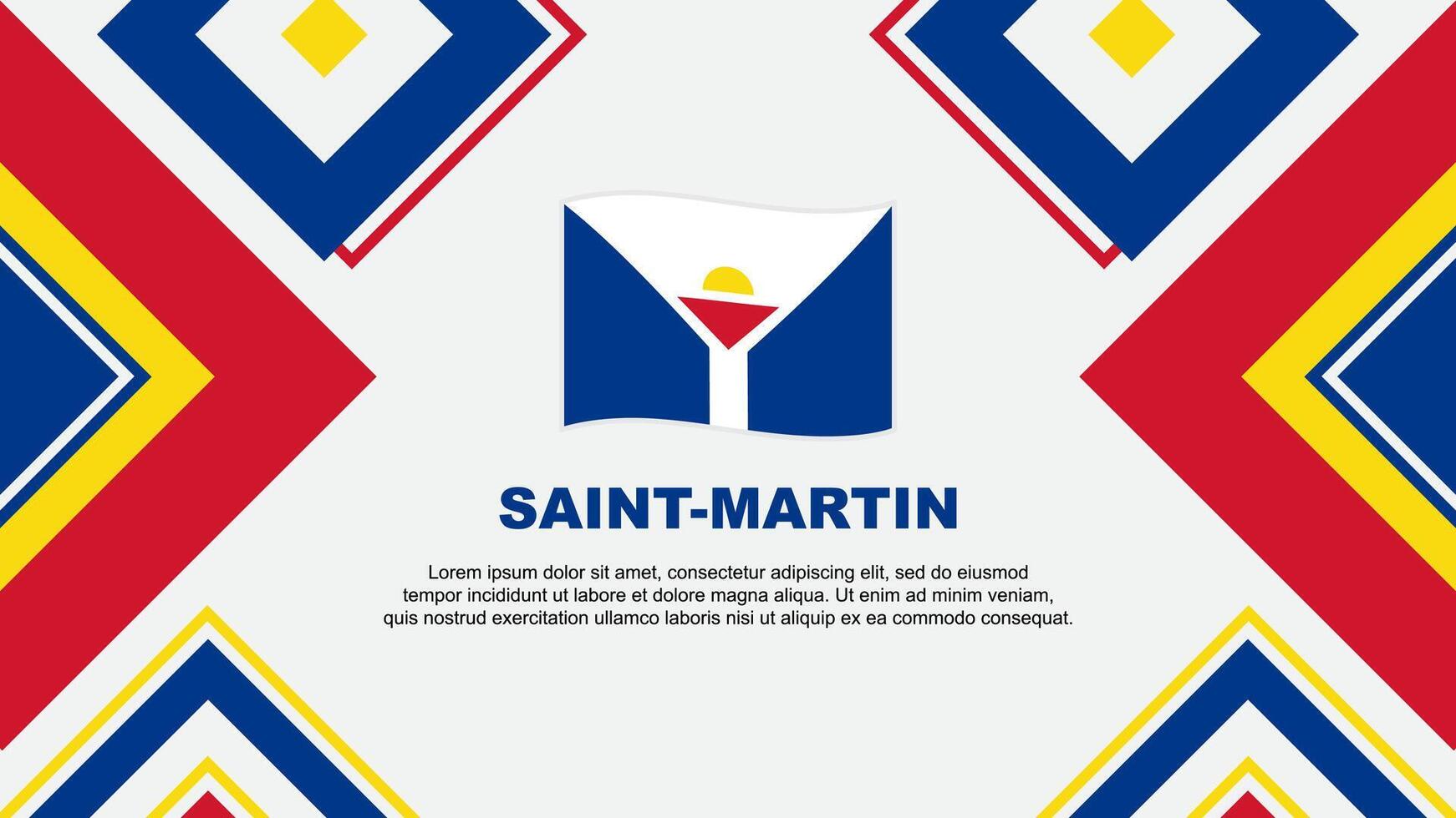 Santo martín bandera resumen antecedentes diseño modelo. Santo martín independencia día bandera fondo de pantalla vector ilustración. Santo martín independencia día