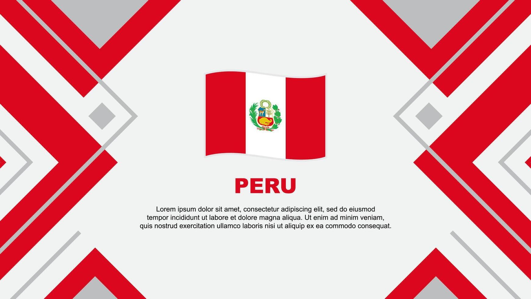 Peru Flag Abstract Background Design Template. Peru Independence Day Banner Wallpaper Vector Illustration. Illustration