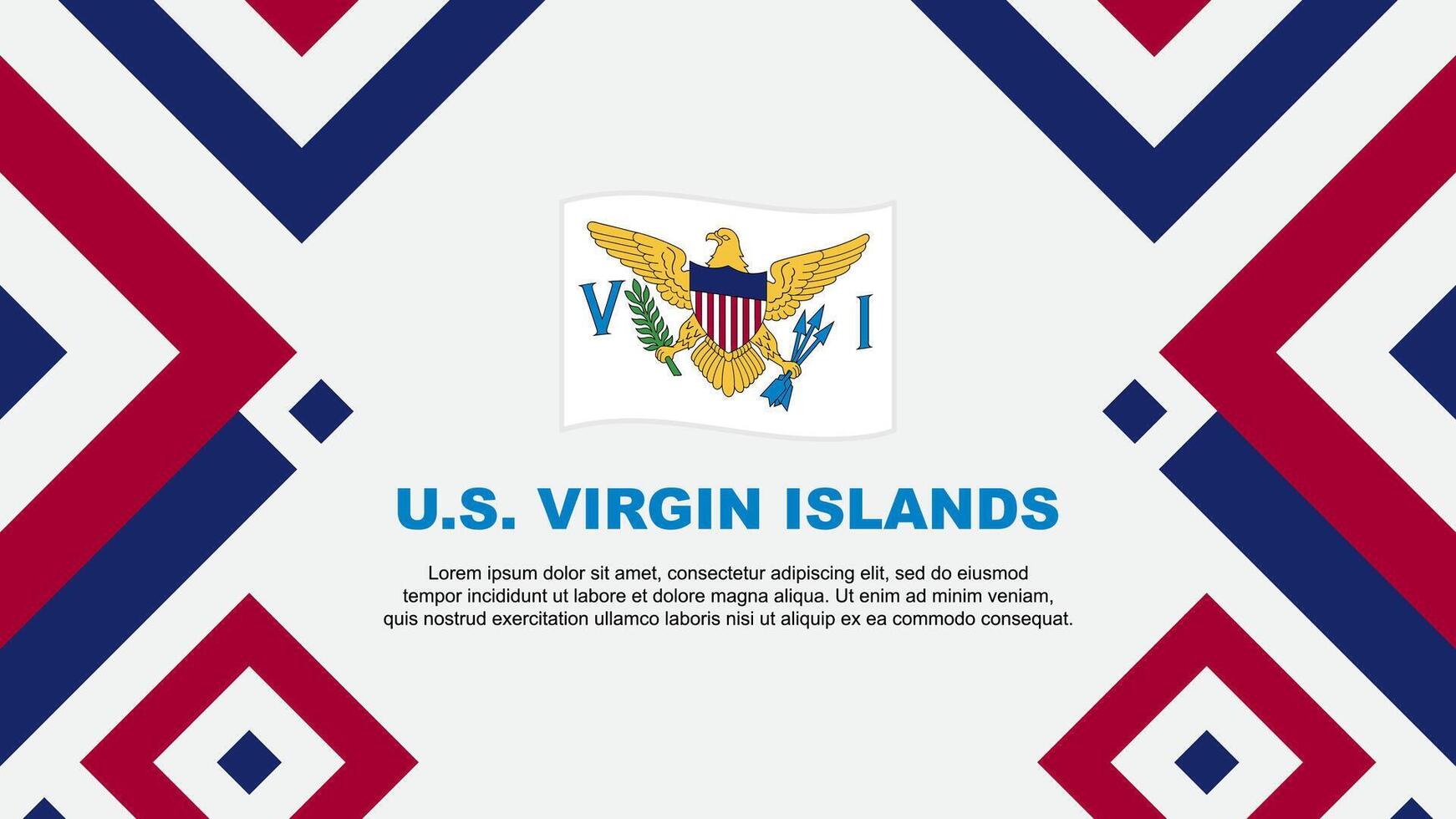 U.S. Virgin Islands Flag Abstract Background Design Template. U.S. Virgin Islands Independence Day Banner Wallpaper Vector Illustration. U.S. Virgin Islands Template
