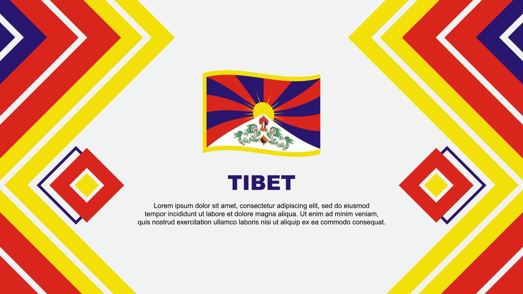 Tibet Flag Abstract Background Design Template. Tibet Independence Day Banner Wallpaper Vector Illustration. Tibet Design