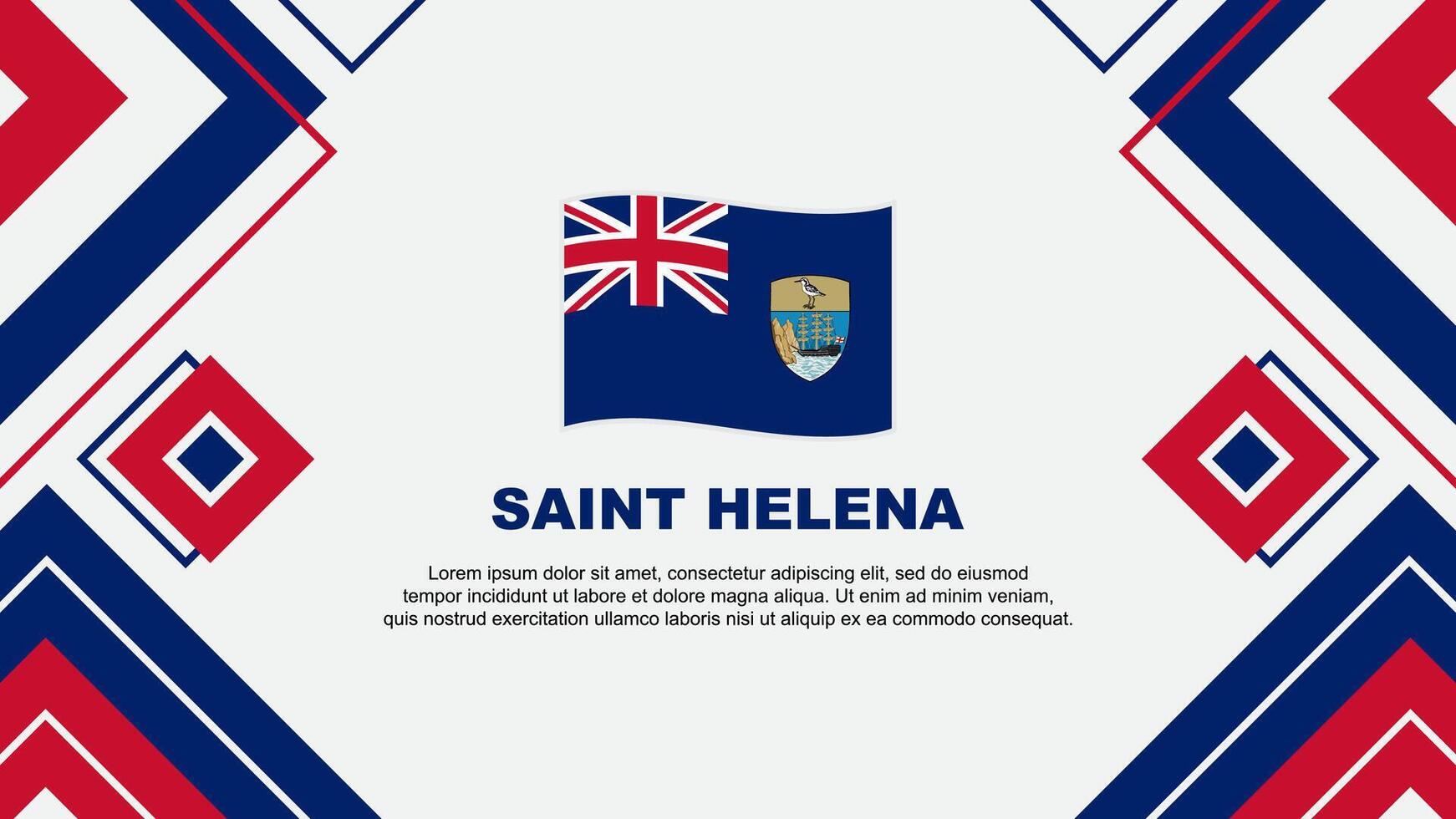 Saint Helena Flag Abstract Background Design Template. Saint Helena Independence Day Banner Wallpaper Vector Illustration. Saint Helena Background