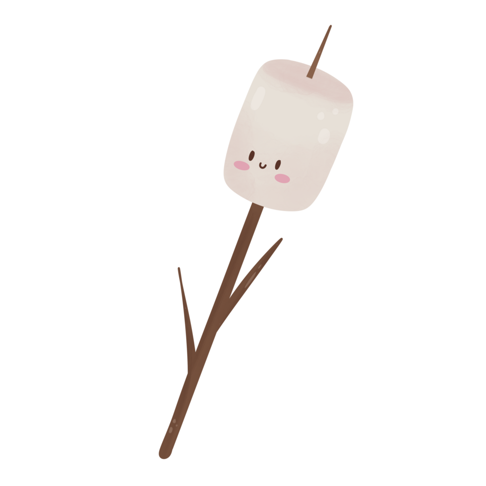 a marshmallow on a stick png