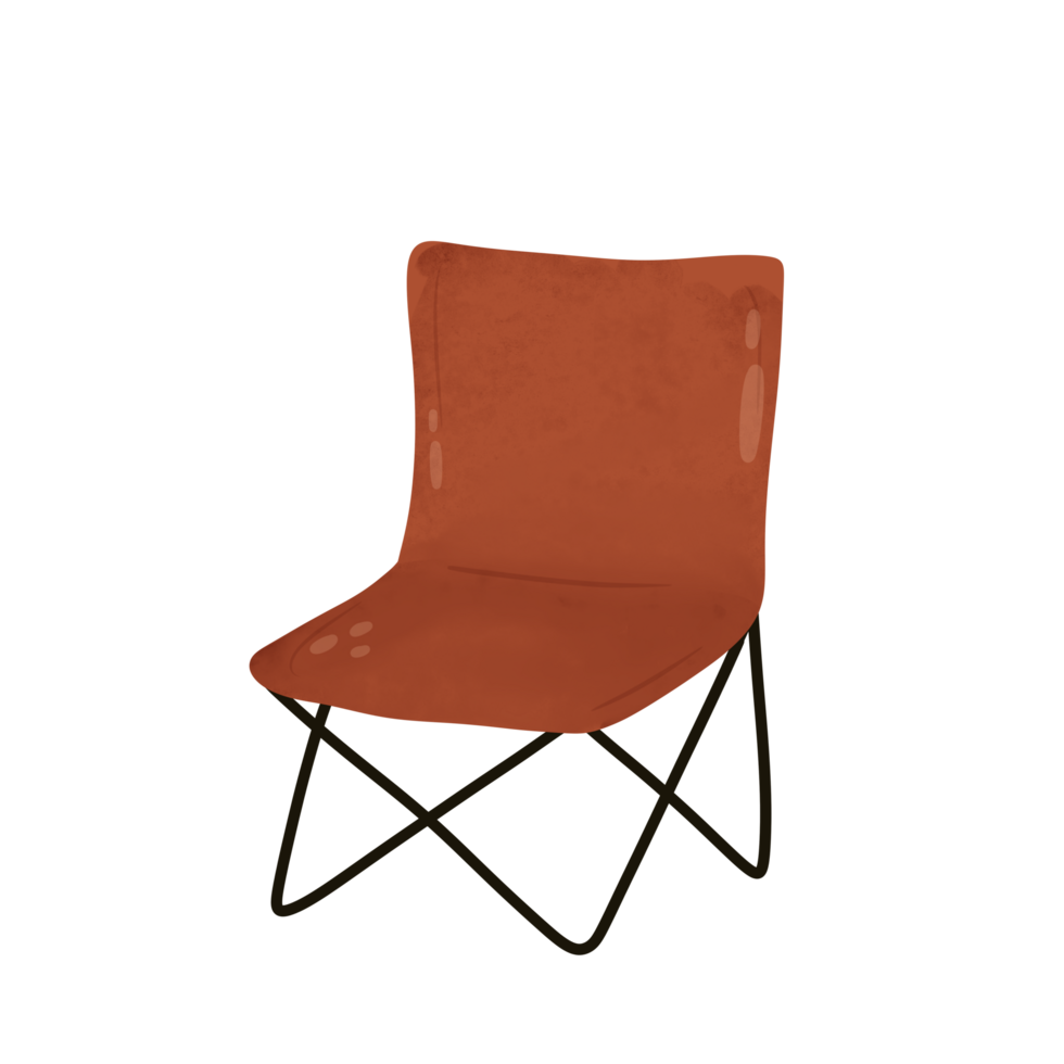 uma vermelho dobrando cadeira png