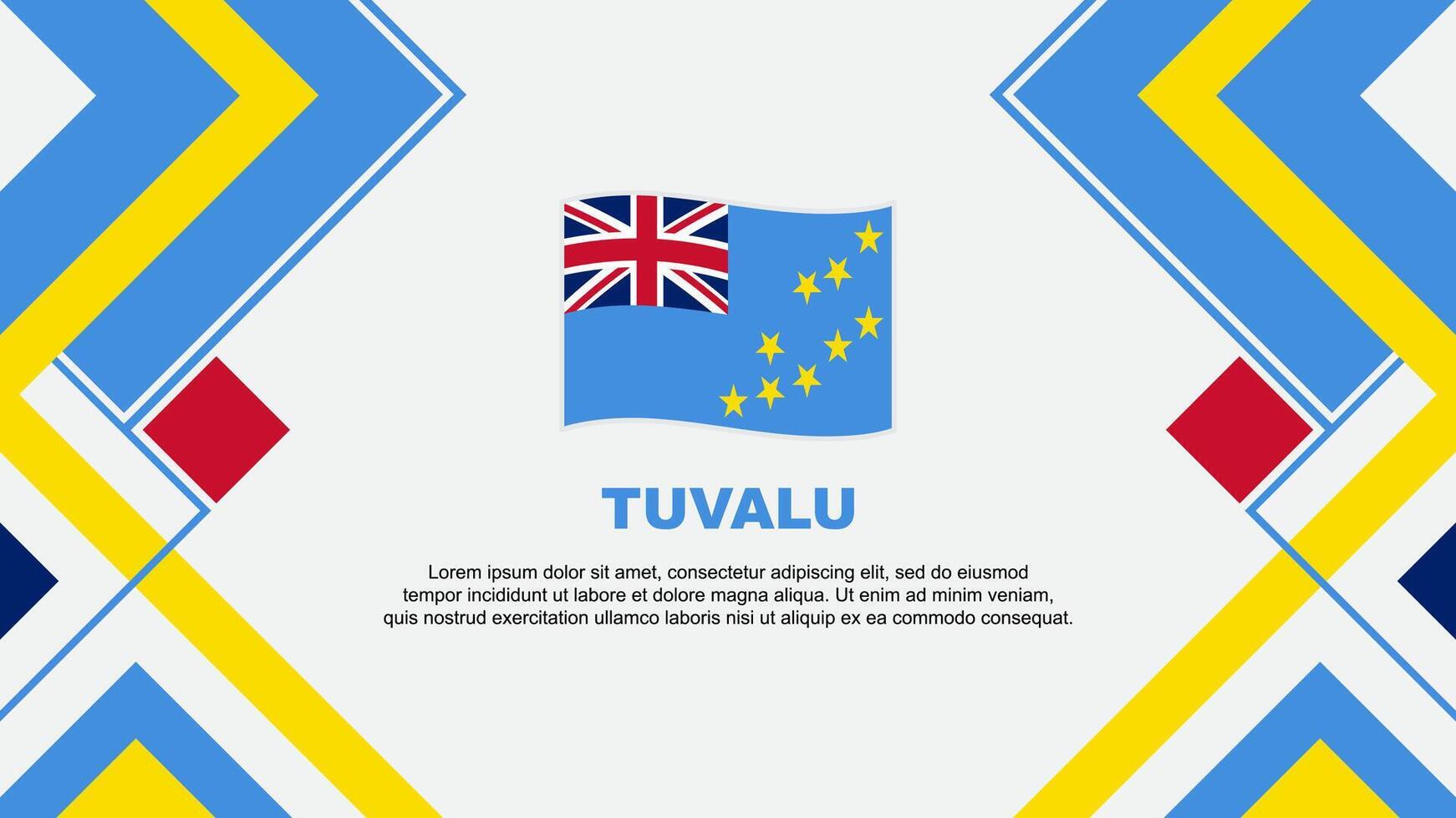 Tuvalu Flag Abstract Background Design Template. Tuvalu Independence Day Banner Wallpaper Vector Illustration. Tuvalu Banner