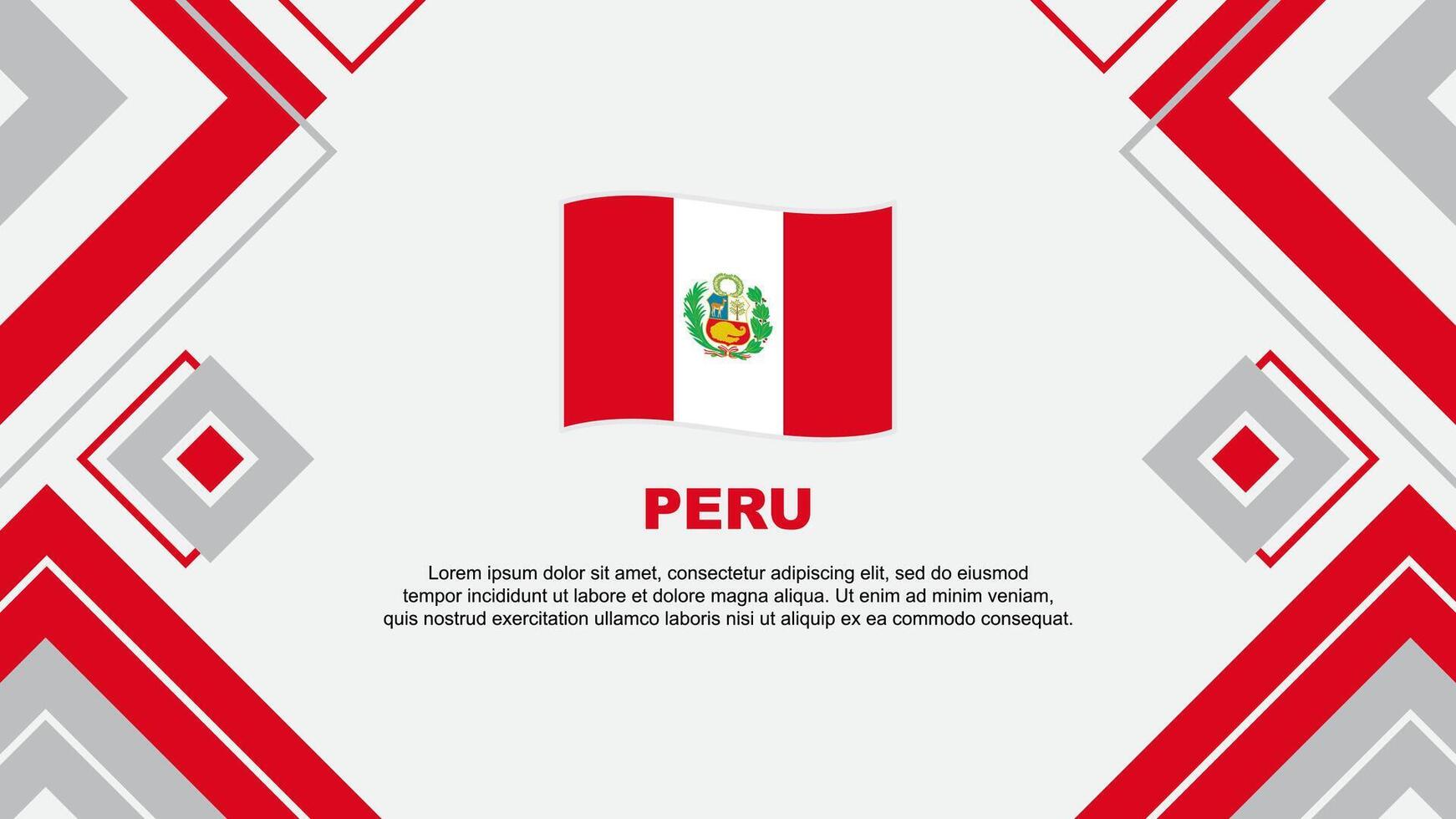 Peru Flag Abstract Background Design Template. Peru Independence Day Banner Wallpaper Vector Illustration. Background