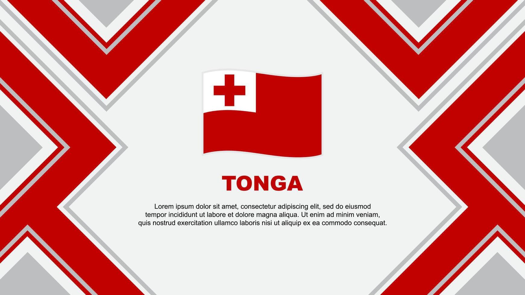 Tonga Flag Abstract Background Design Template. Tonga Independence Day Banner Wallpaper Vector Illustration. Tonga Vector