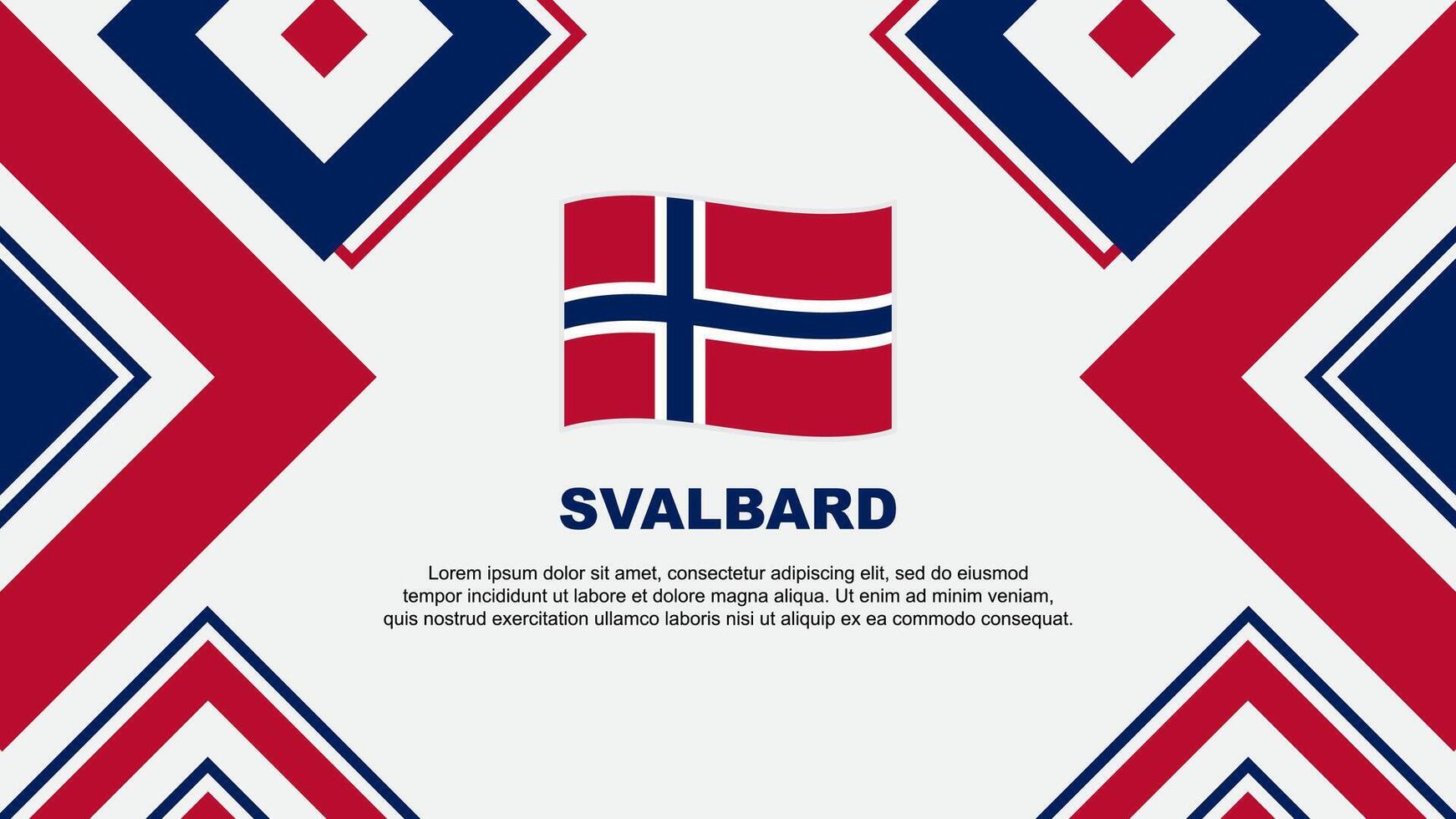 Svalbard Flag Abstract Background Design Template. Svalbard Independence Day Banner Wallpaper Vector Illustration. Svalbard Independence Day