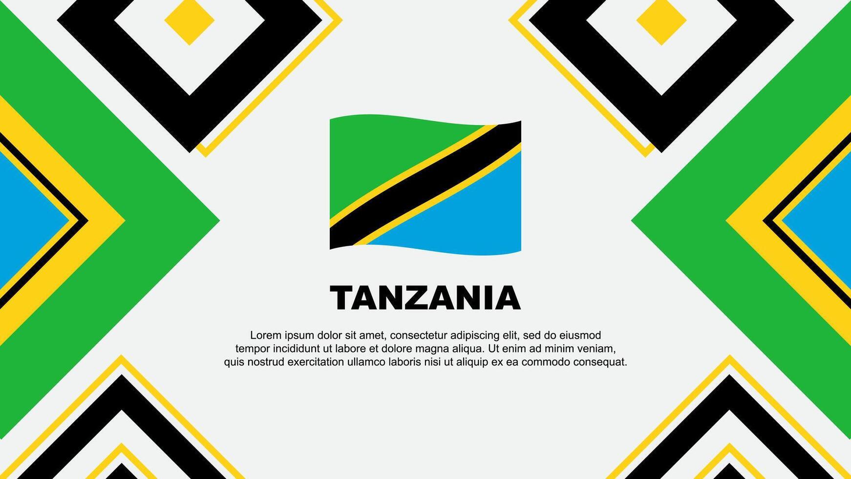 Tanzania Flag Abstract Background Design Template. Tanzania Independence Day Banner Wallpaper Vector Illustration. Tanzania Independence Day