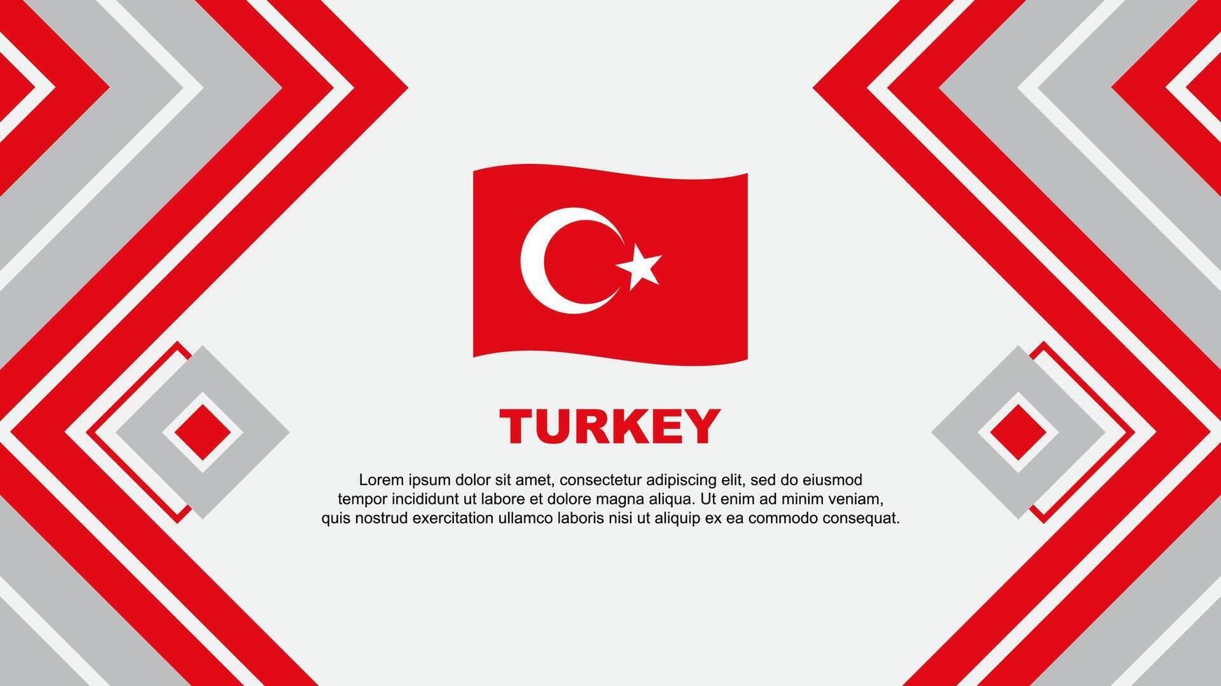 Turkey Flag Abstract Background Design Template. Turkey Independence Day Banner Wallpaper Vector Illustration. Turkey Design