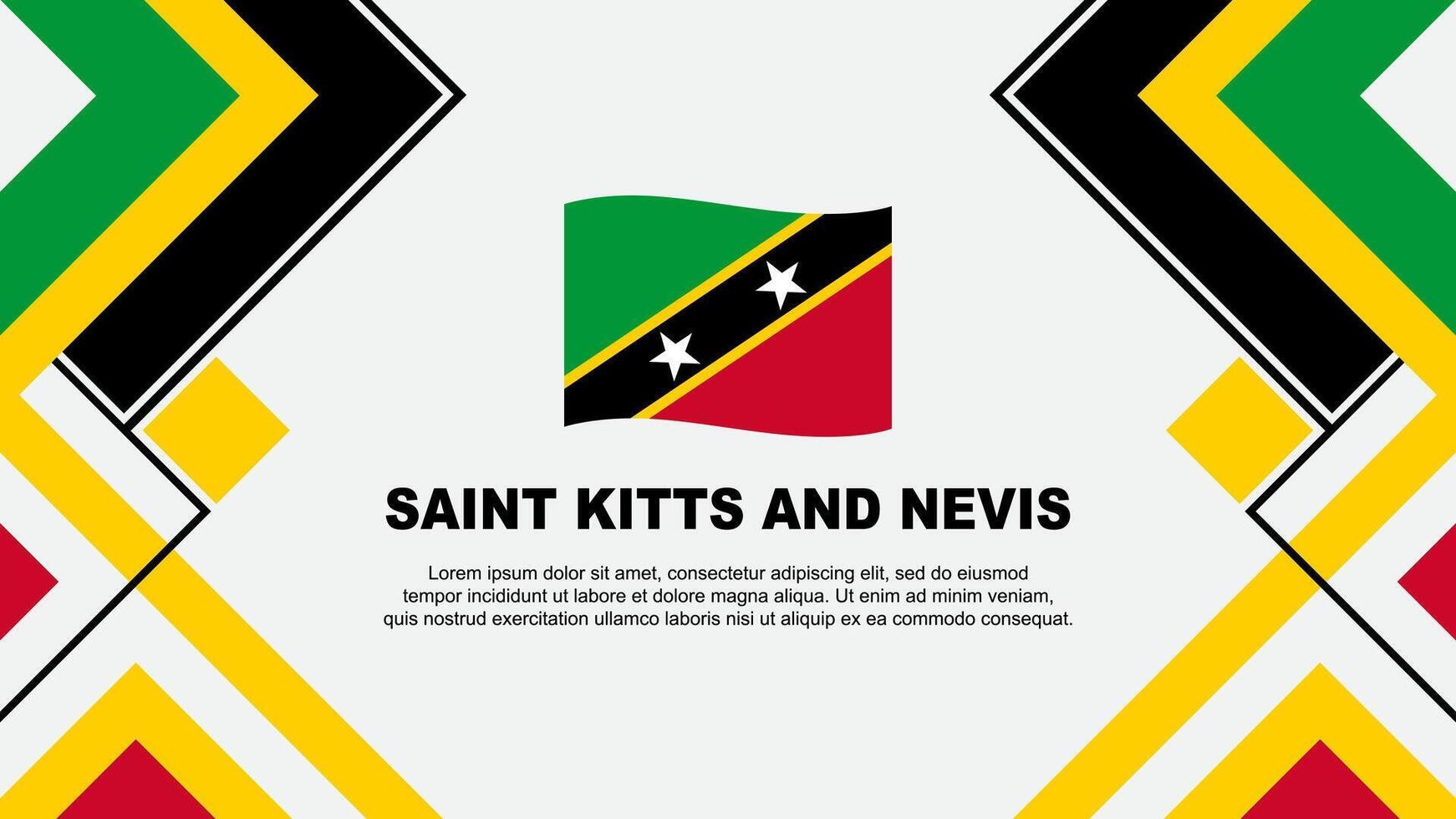 Santo kitts y nevis bandera resumen antecedentes diseño modelo. Santo kitts y nevis independencia día bandera fondo de pantalla vector ilustración. bandera