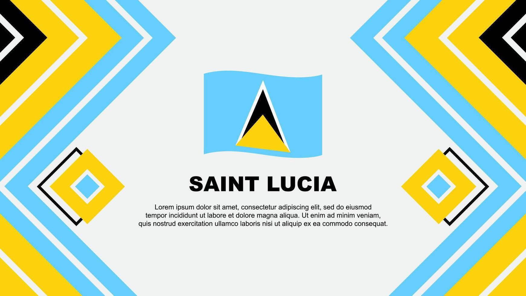 Saint Lucia Flag Abstract Background Design Template. Saint Lucia Independence Day Banner Wallpaper Vector Illustration. Saint Lucia Design