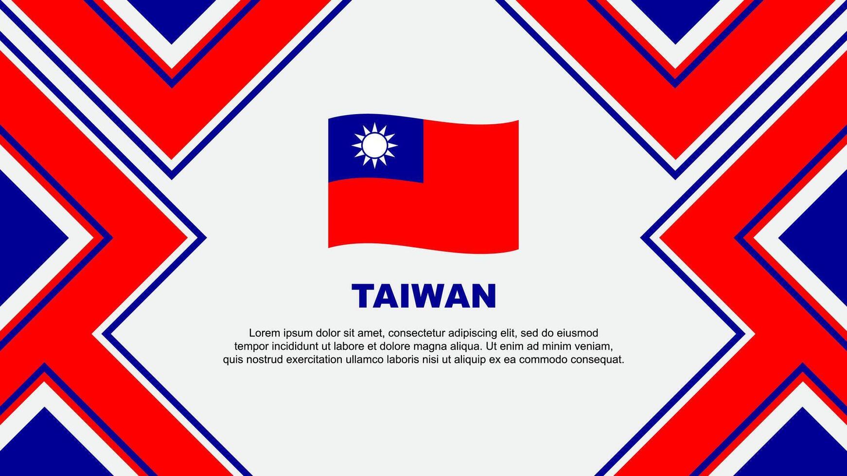 Taiwán bandera resumen antecedentes diseño modelo. Taiwán independencia día bandera fondo de pantalla vector ilustración. Taiwán vector