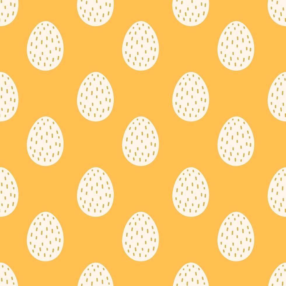 Easter eggs seamless pattern, Easter symbol, decorative vector elements. Easter colored eggs simple pattern. Vector illustration isolated.