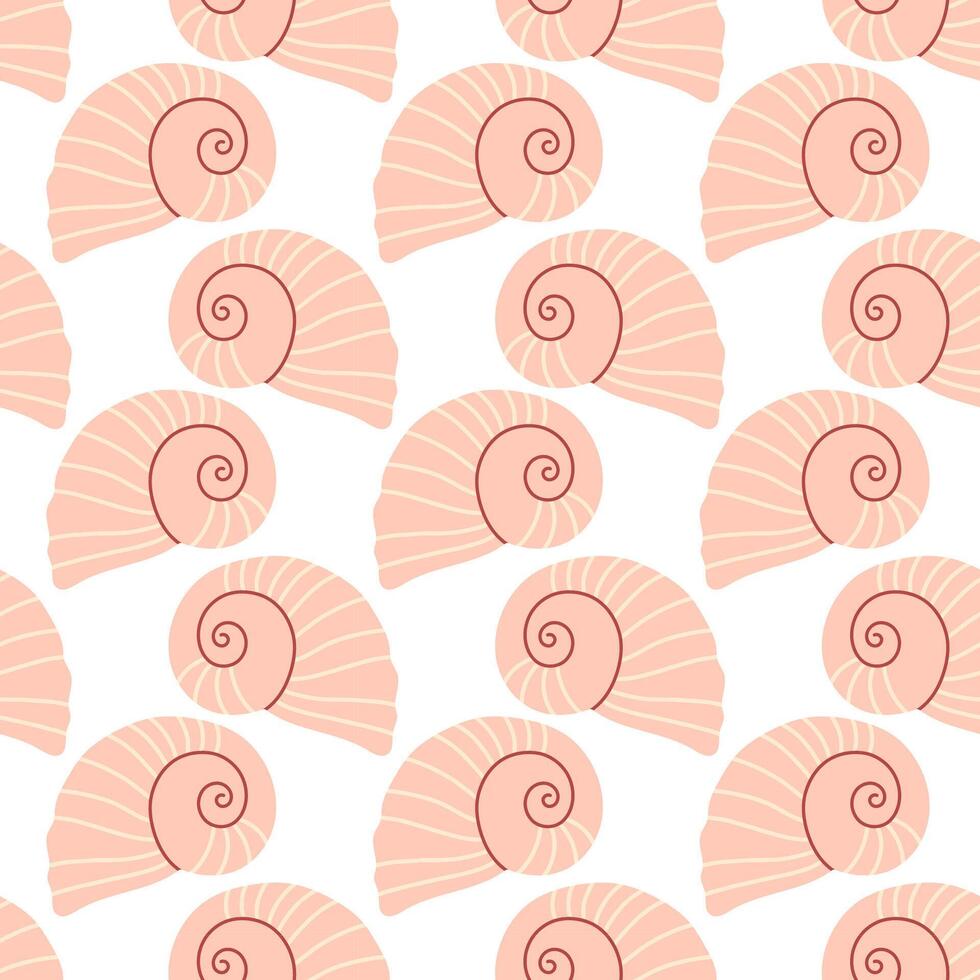 mar conchas sin costura modelo. de moda modelo de conchas marinas para envase papel, fondo de pantalla, pegatinas, cuaderno cubrir, tarjetas, scrapbooking vector