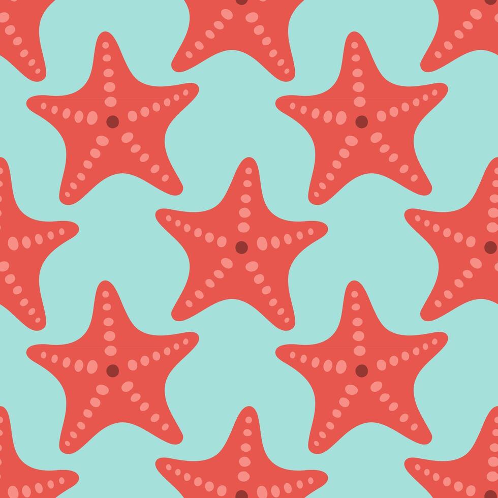 estrella de mar sin costura modelo. de moda modelo de estrella de mar para envase papel, fondo de pantalla, pegatinas, cuaderno cubrir, tarjetas, scrapbooking vector