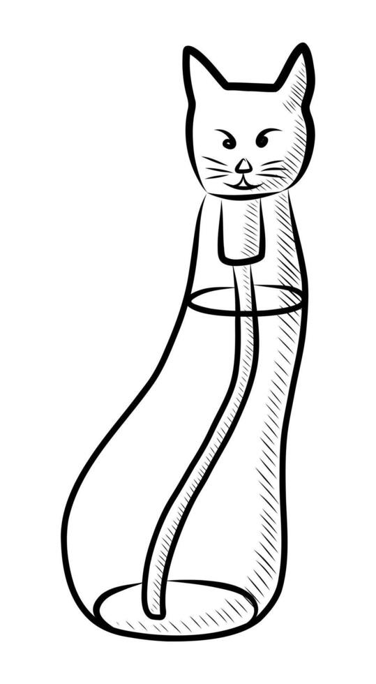 BLACK AND WHITE VECTOR DRAWING OF DEODORANT FOR CATS