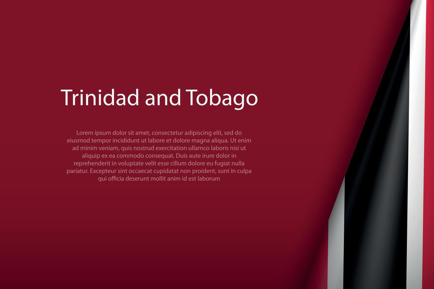 Trinidad and Tobago national flag isolated on background with copyspace vector