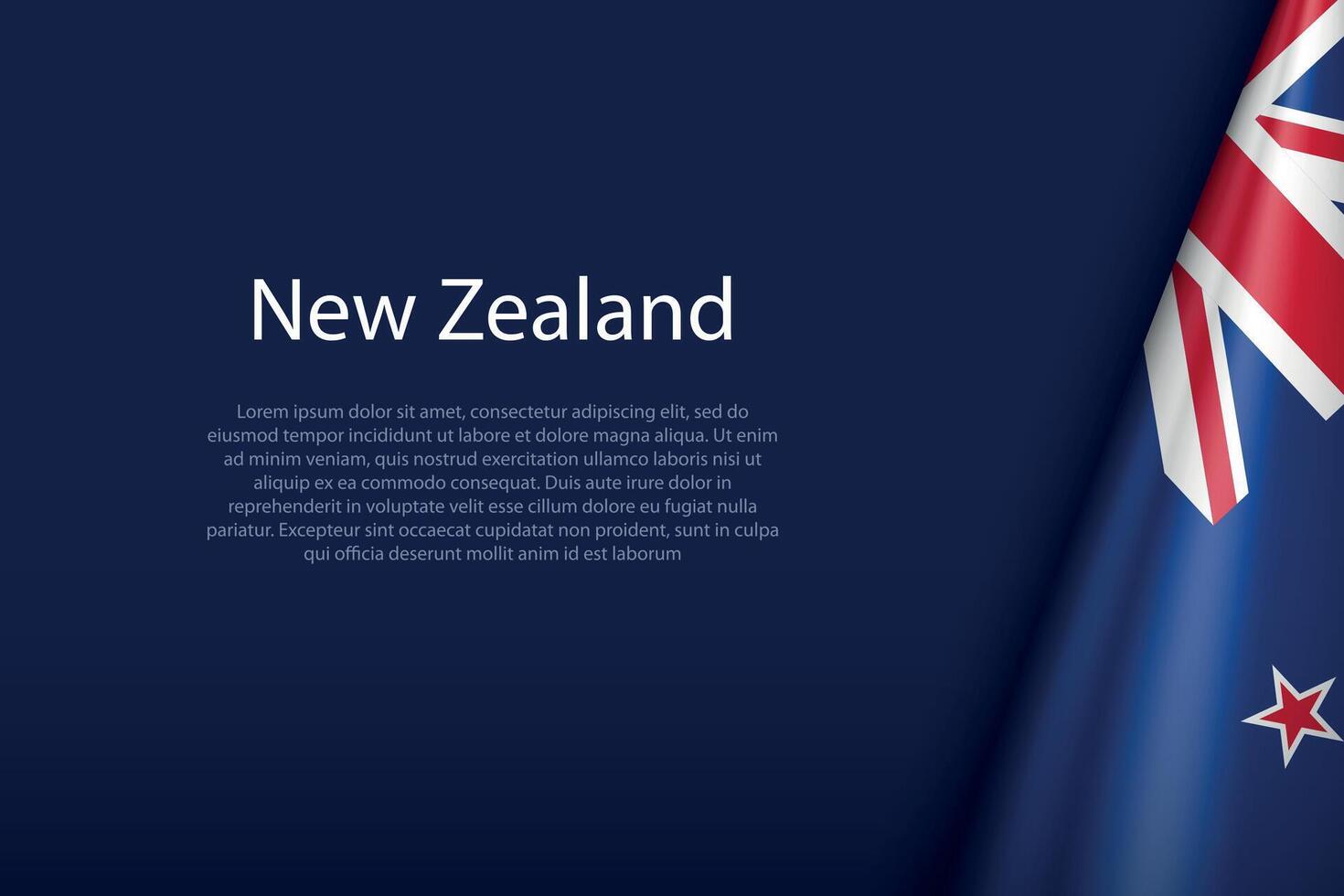 nuevo Zelanda nacional bandera aislado en antecedentes con copyspace vector