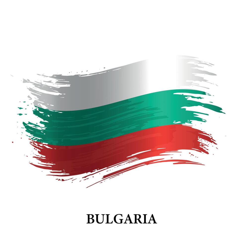 grunge bandera de Bulgaria, cepillo carrera vector