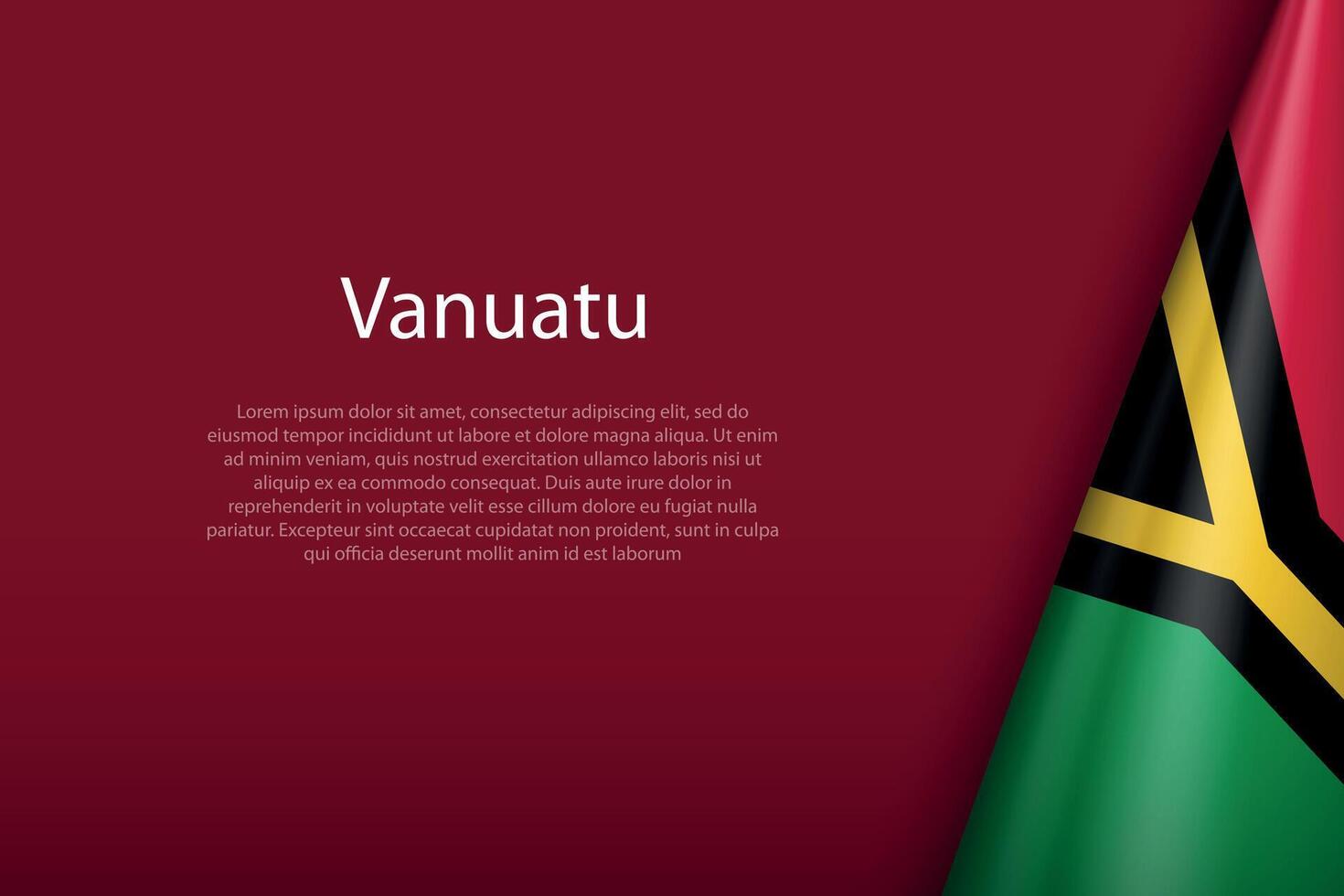 vanuatu nacional bandera aislado en antecedentes con copyspace vector